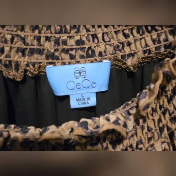 CeCe Animal Print Top Blouse - Picture 3 of 4